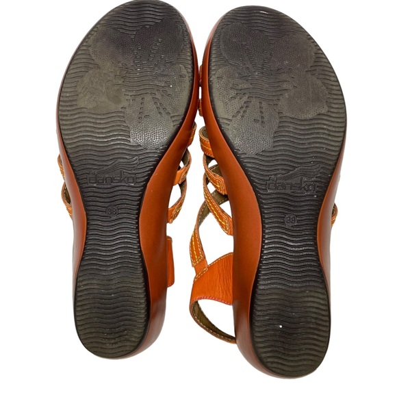 Dansko Sandals Drea Tangerine Orange Womens size 38 shoes - Picture 11 of 12